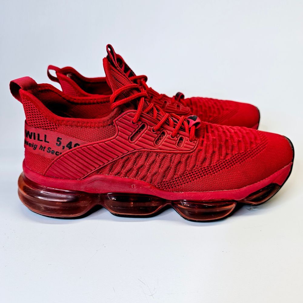 Off-Line Red Athletic Sneakers Running Shoes Performance Training Mens 7.5 Sz 41 - Picture 2 of 8